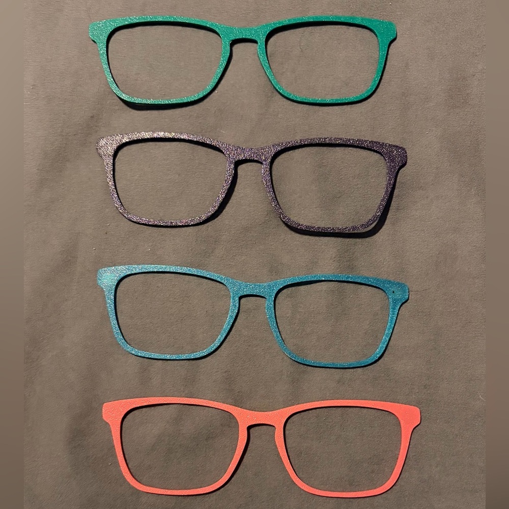 4 glitter toppers for Casper glasses